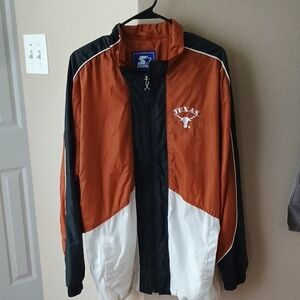 STARTER Texas Orange and White Windbreaker